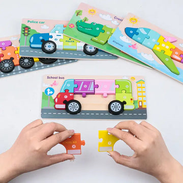 10 piece wooden puzzle small with name(1pc)