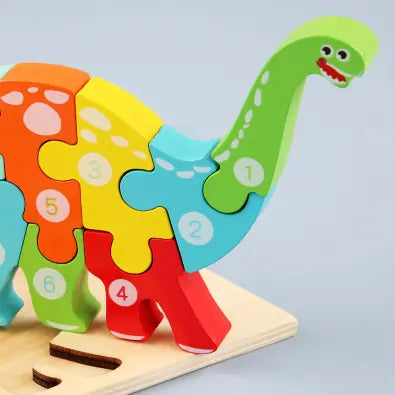 10-Piece Wooden Animal Puzzle Set- Random design