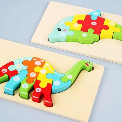 10-Piece Wooden Animal Puzzle Set- Random design