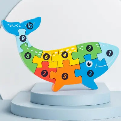 10-Piece Wooden Animal Puzzle Set- Random design