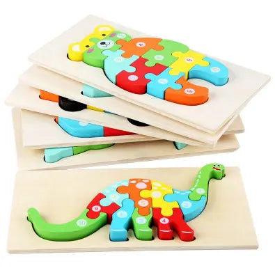 10-Piece Wooden Animal Puzzle Set- Random design