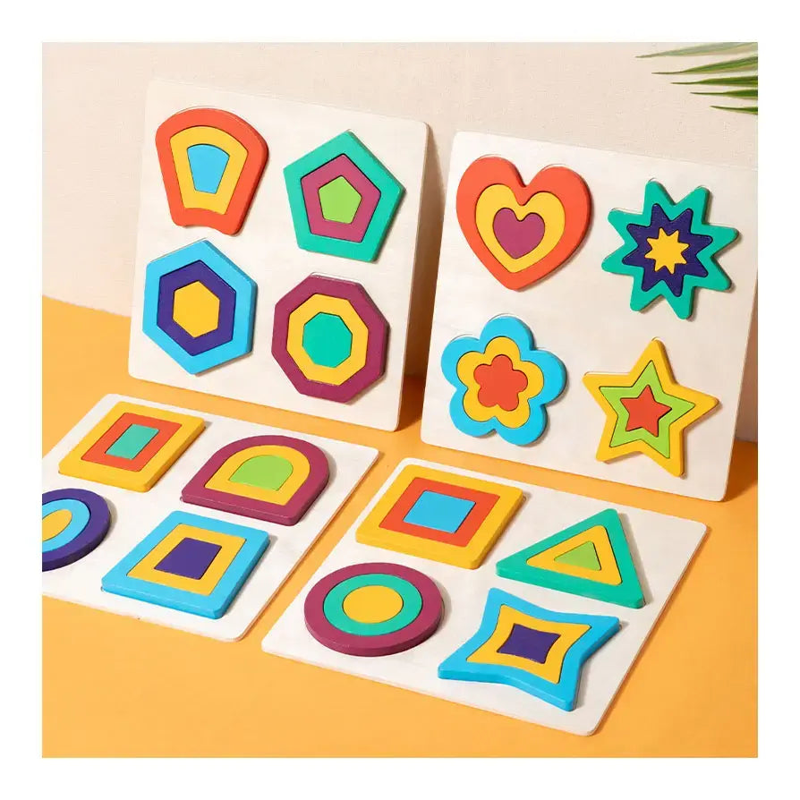 4-in-1 Seriation Puzzle β Geometric Shape Sorting Fun! π¨β¨(1pc)
