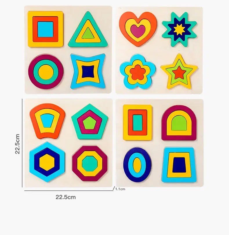4-in-1 Seriation Puzzle β Geometric Shape Sorting Fun! π¨β¨(1pc)