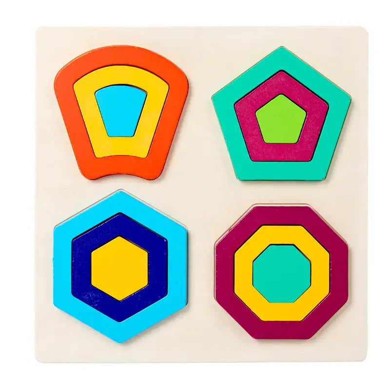 4-in-1 Seriation Puzzle β Geometric Shape Sorting Fun! π¨β¨(1pc)
