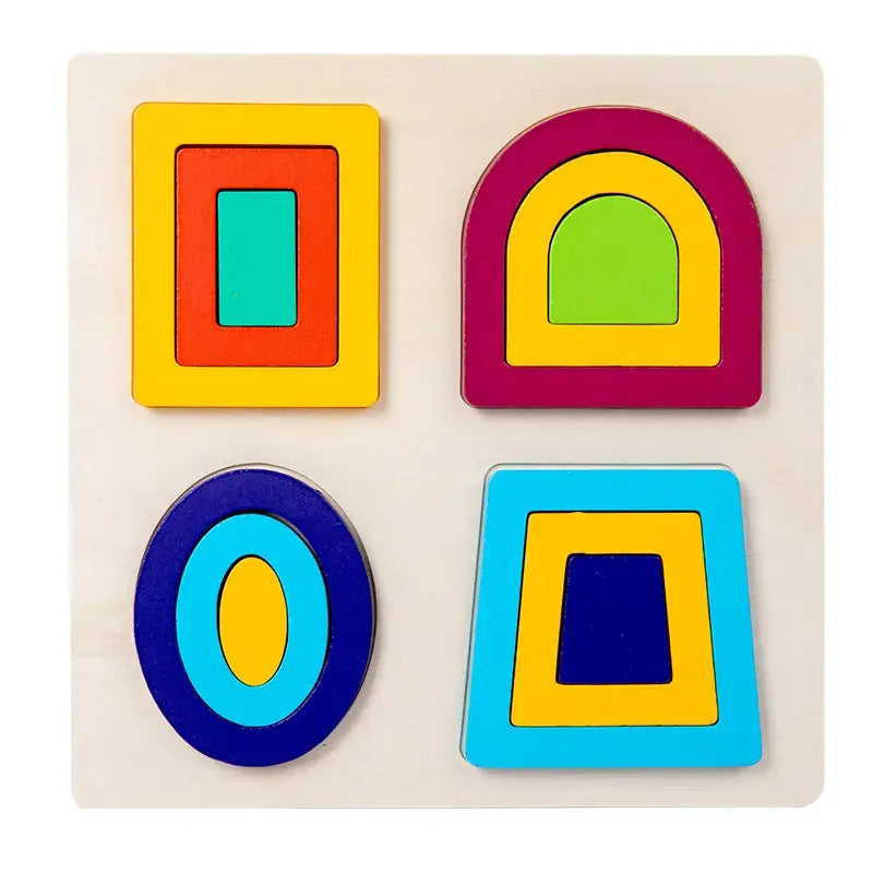 4-in-1 Seriation Puzzle β Geometric Shape Sorting Fun! π¨β¨(1pc)