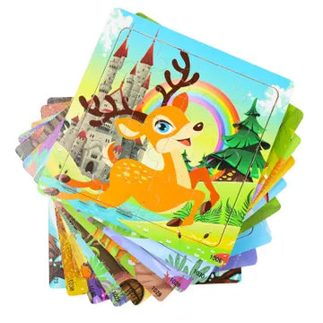 4x4 animal friends puzzle board- Random design