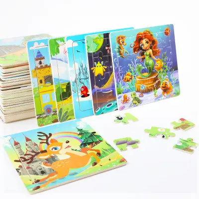 4x4 animal friends puzzle board- Random design