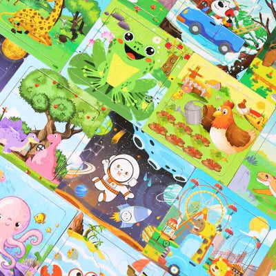 4x4 animal friends puzzle board- Random design
