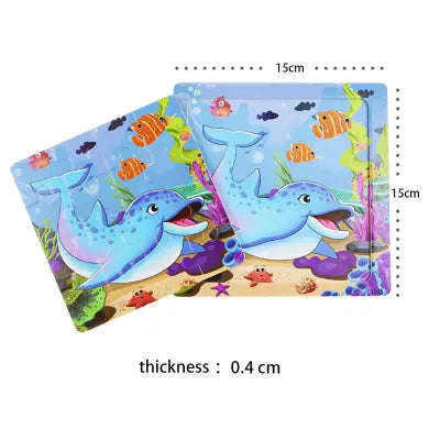 4x4 animal friends puzzle board- Random design
