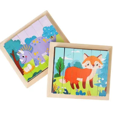 4-in-1 Wooden Stick Puzzle- Random design