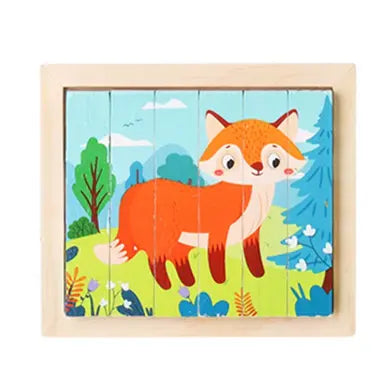 4-in-1 Wooden Stick Puzzle- Random design
