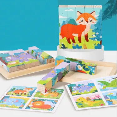 4-in-1 Wooden Stick Puzzle- Random design