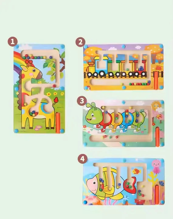 Wooden magnetic animal labyrinth(1pc)