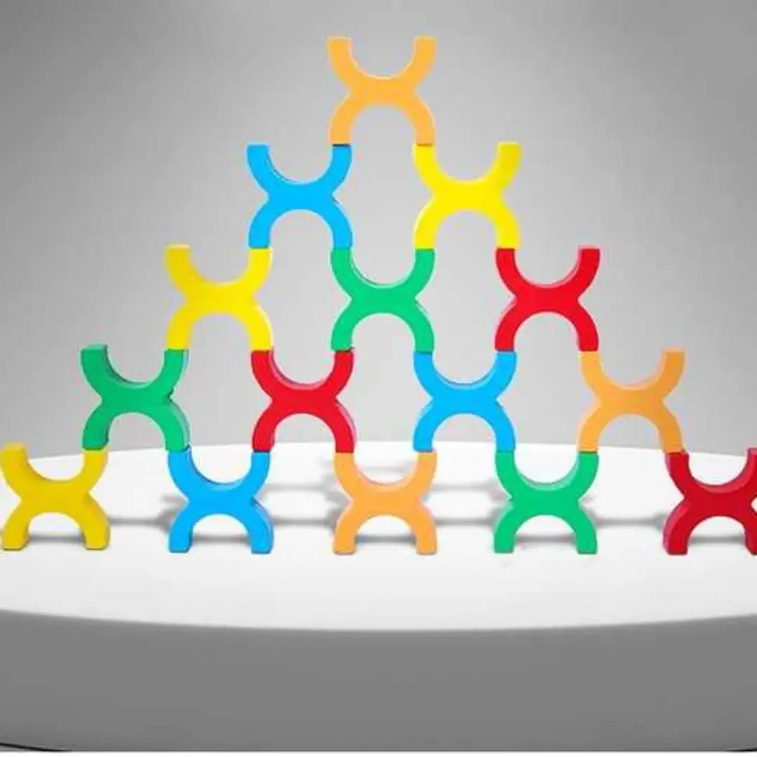 X- shaped Wooden Balancing Blocks game