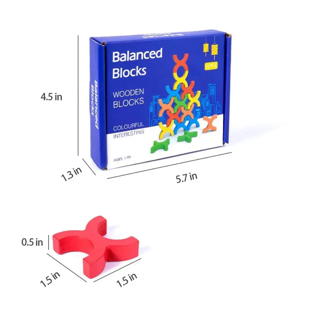 X- shaped Wooden Balancing Blocks game