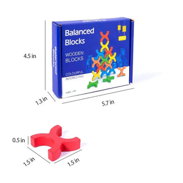 X- shaped Wooden Balancing Blocks game