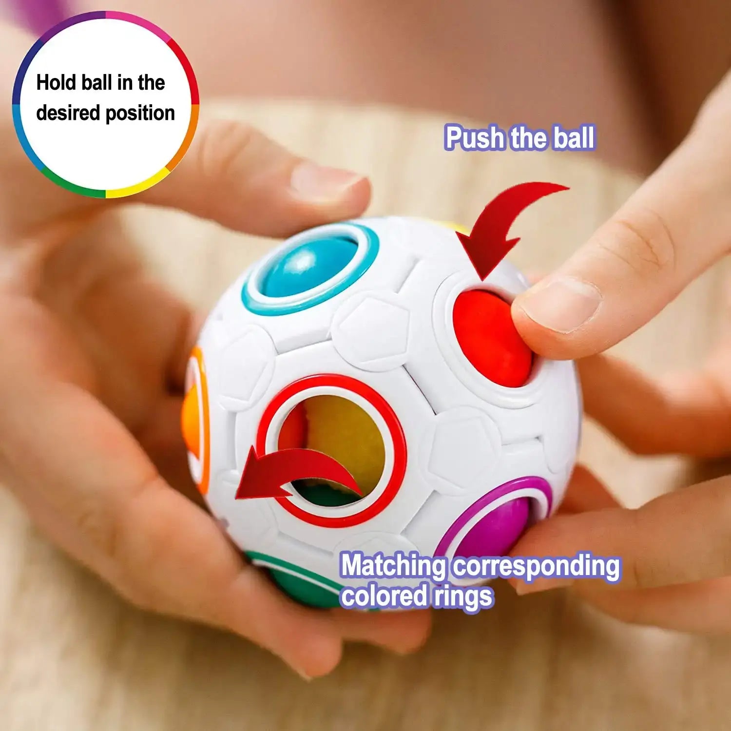 Stress relief Button ball for Children and adults
