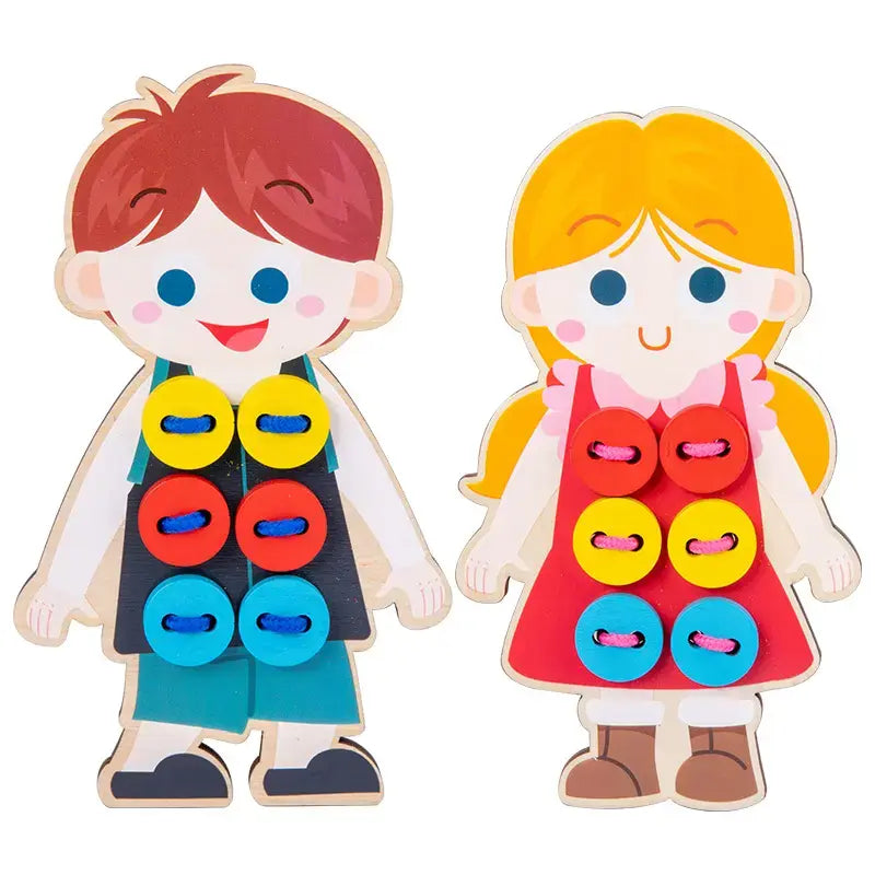 Lacing button activity toy(1pc-either boy or girl)