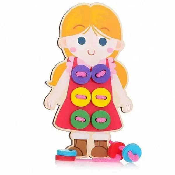 Lacing button activity toy(1pc-either boy or girl)