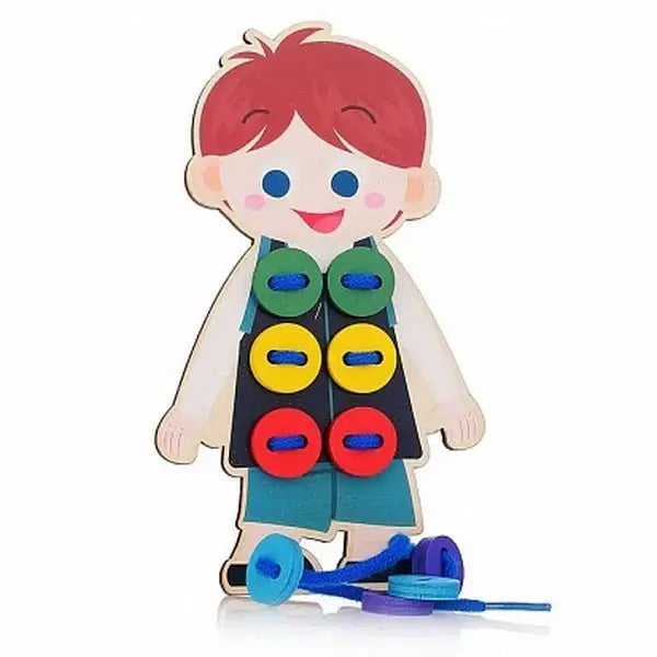 Lacing button activity toy(1pc-either boy or girl)