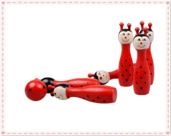 Cartoon animal wooden mini bowling set- 1 design