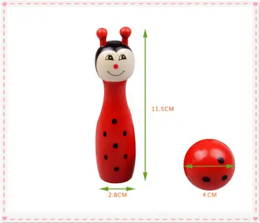 Cartoon animal wooden mini bowling set- 1 design