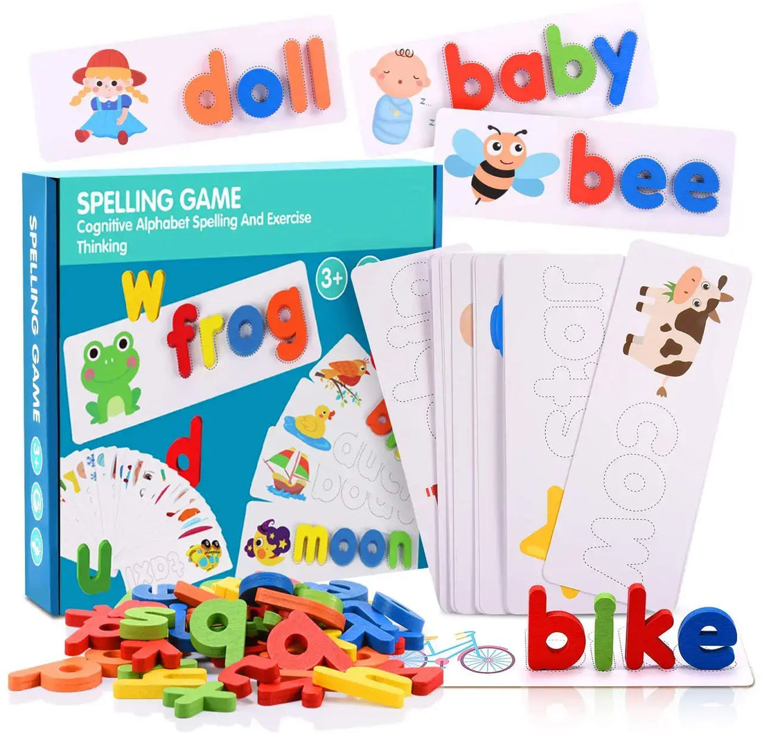 Cognitive Wooden Spelling Game for Kids ✍️🔠