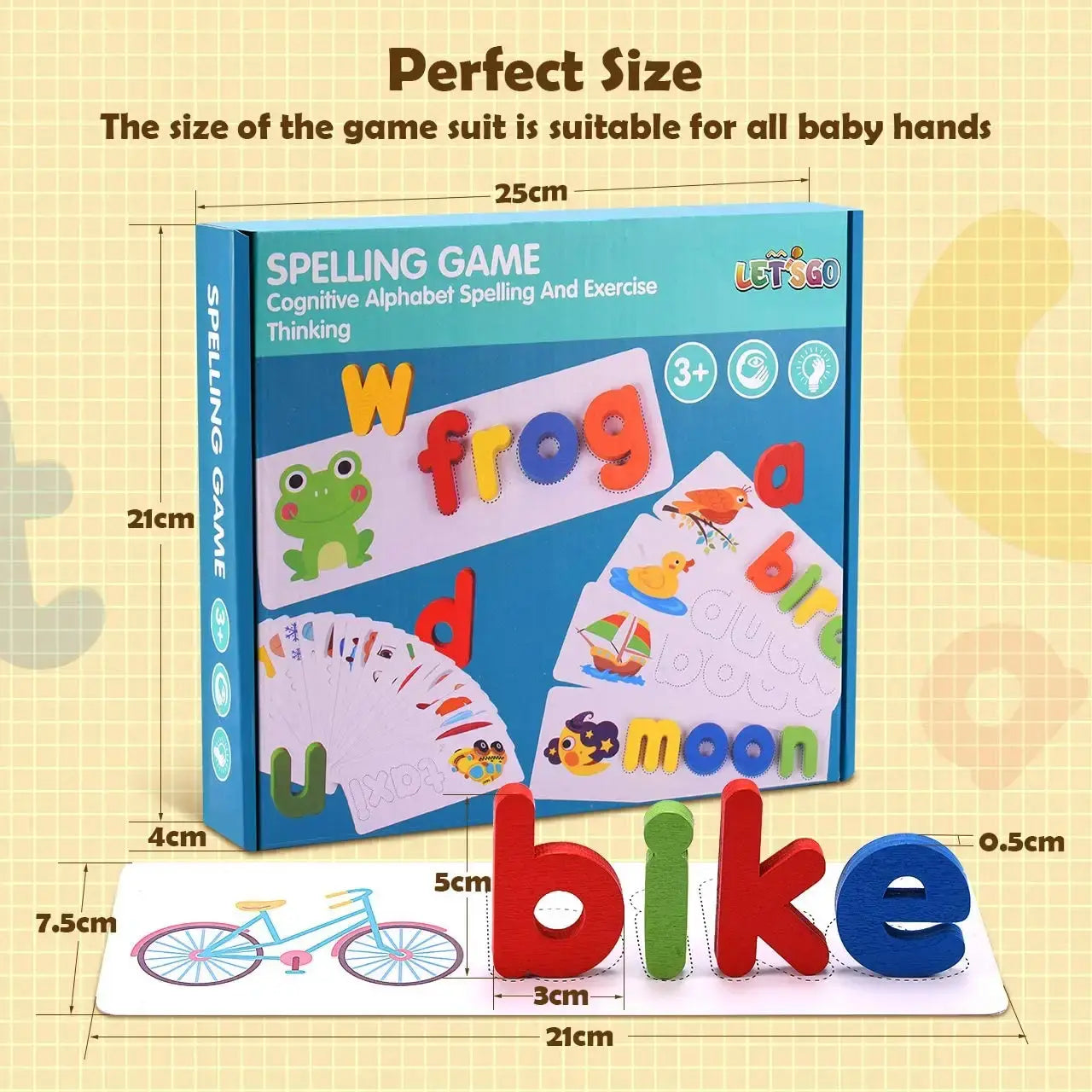 Cognitive Wooden Spelling Game for Kids βοΈπ