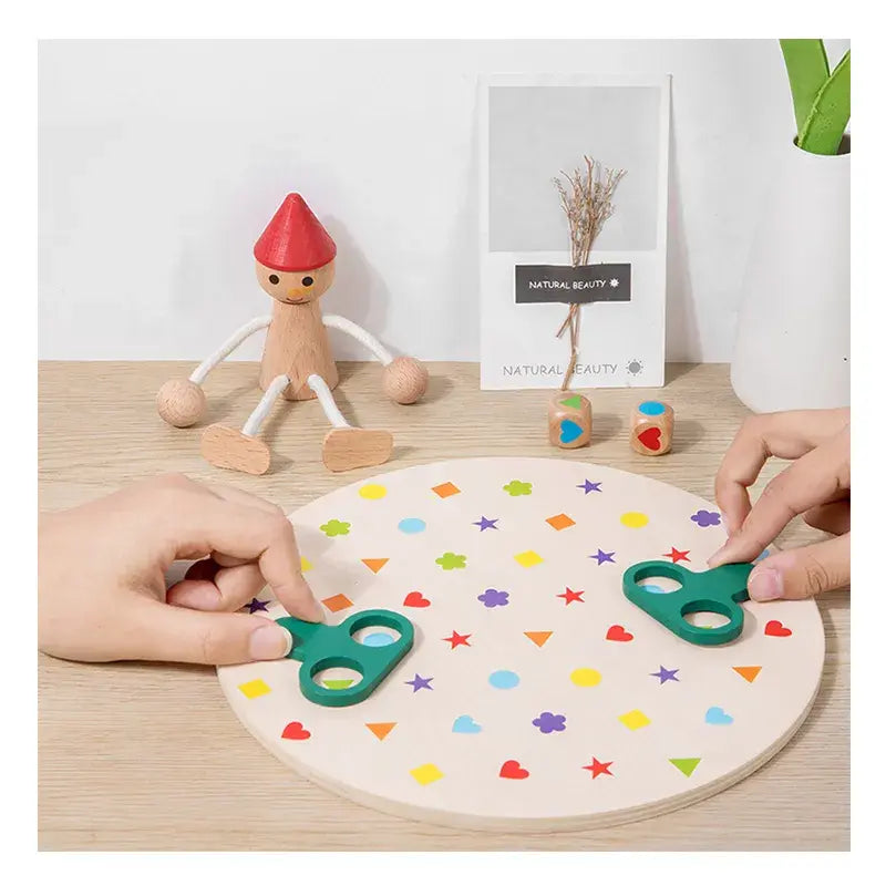 Color and shape matching 2 player game