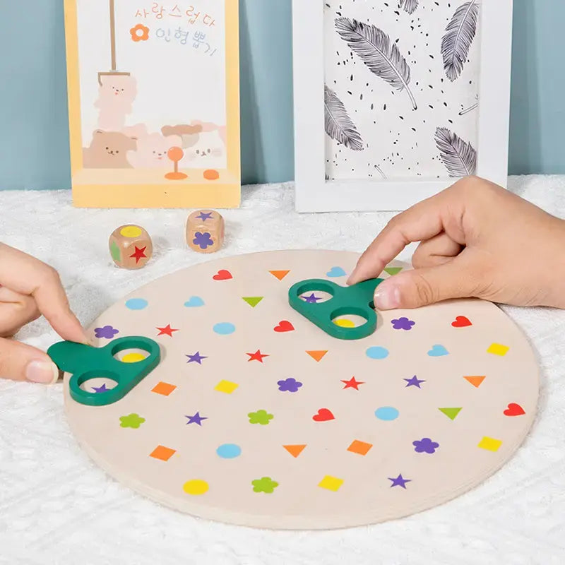 Color and shape matching 2 player game
