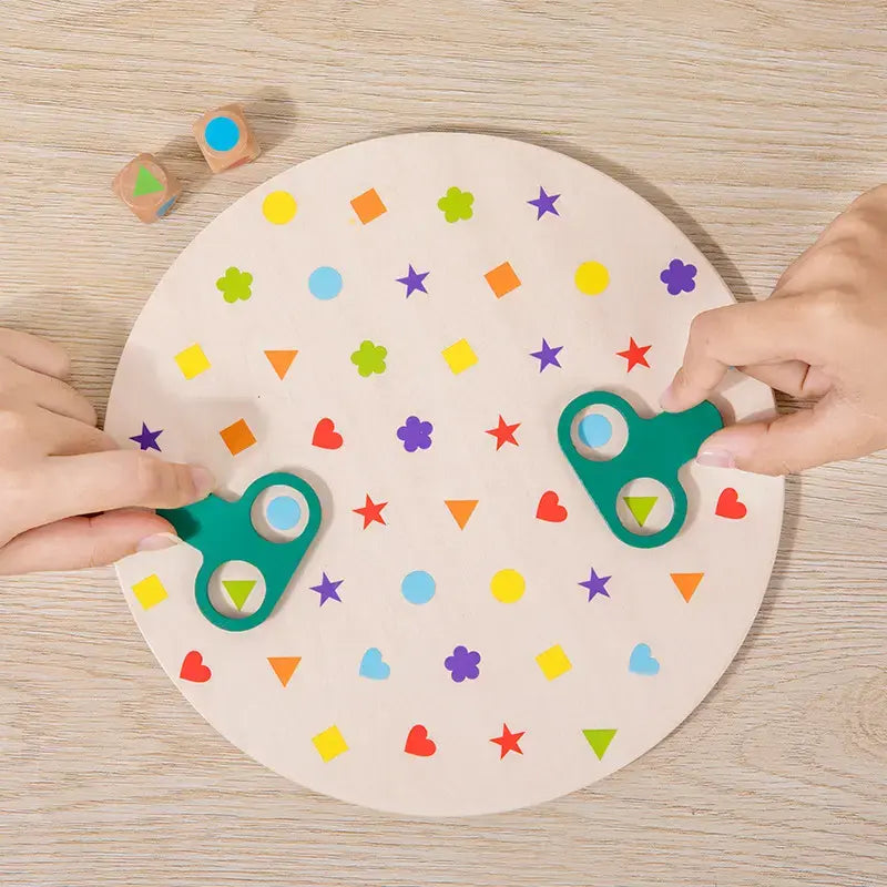Color and shape matching 2 player game