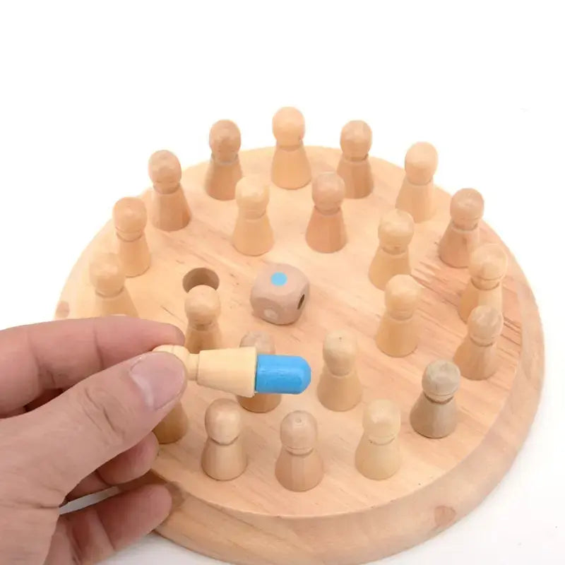 Classic Wooden Color Memory Chess – A Timeless Brain-Boosting Game for Kids