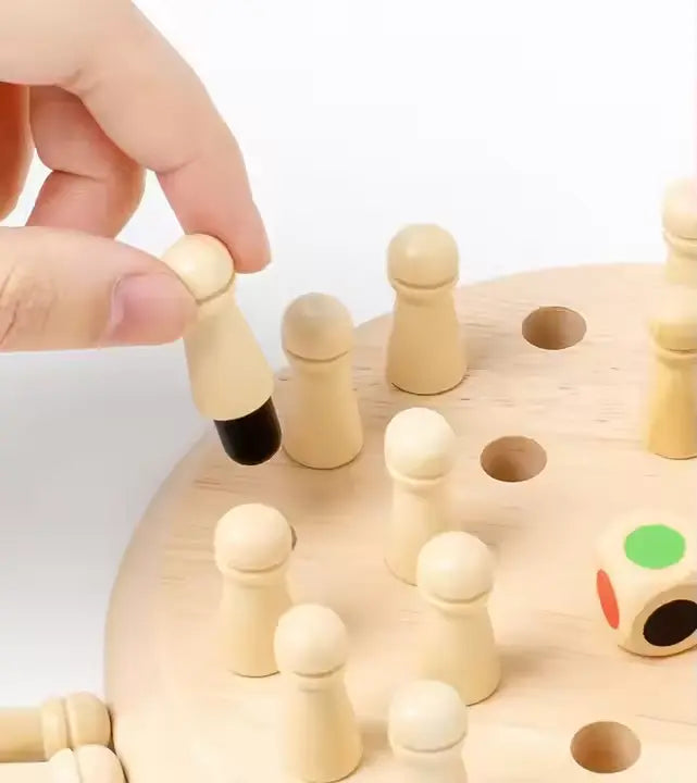 Classic Wooden Color Memory Chess – A Timeless Brain-Boosting Game for Kids