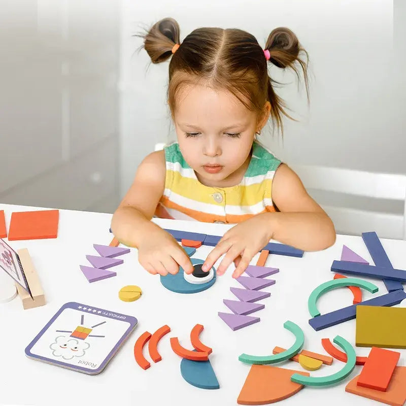 Creative Jigsaw Puzzles – 100-Piece Building Block Set with 40 Pattern Card