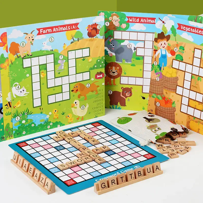 Children's Early Educational English Words Solitaire Crossword Game