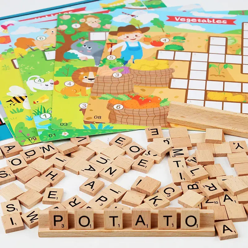 Children's Early Educational English Words Solitaire Crossword Game