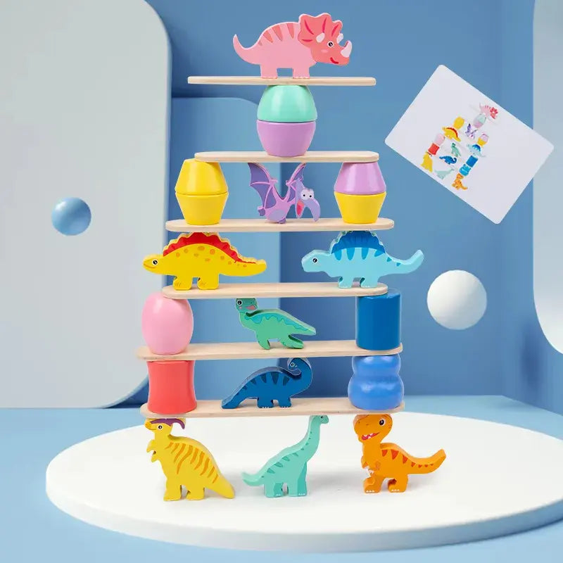 Dinosaur folding music balancing game