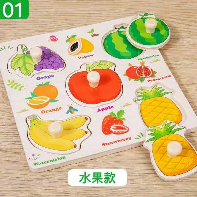 Educational Wooden Peg Puzzle Set β Learn Through Touch & Play!