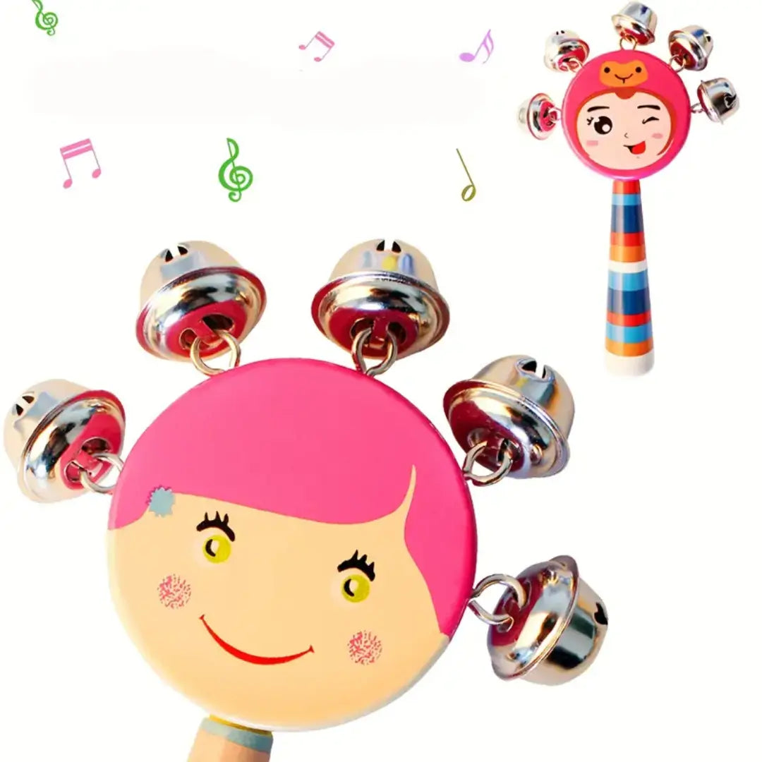 Sensory stimulating face bell rattle for infants and babies(1pc)