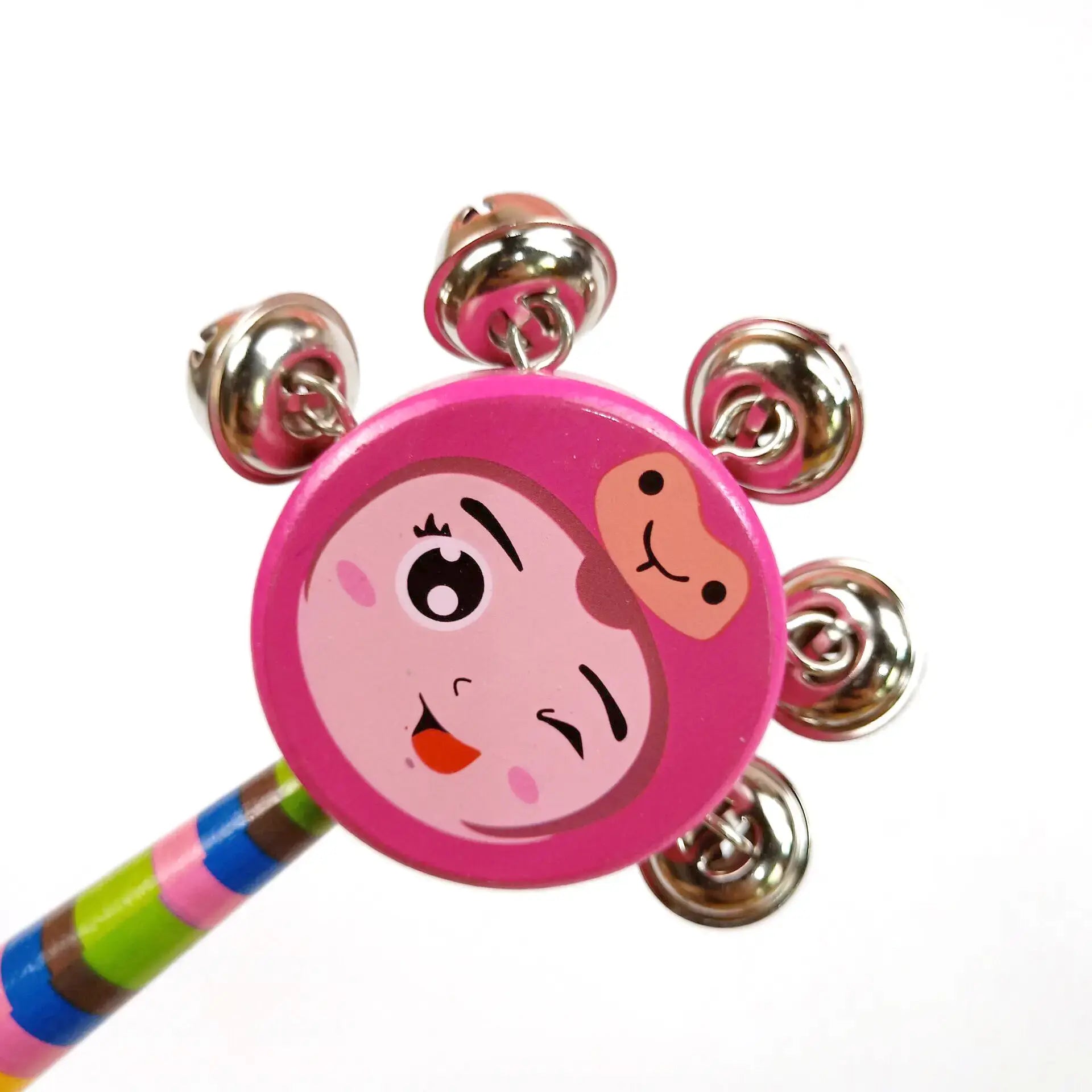 Sensory stimulating face bell rattle for infants and babies(1pc)