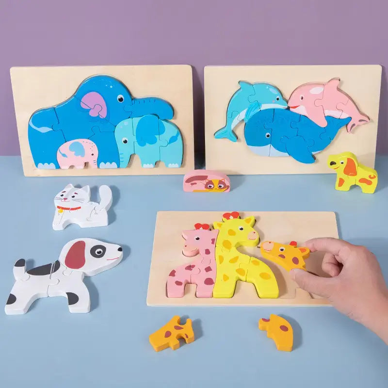 Family puzzle - Cognitive Spatial skill developing simple puzzle(1pc)