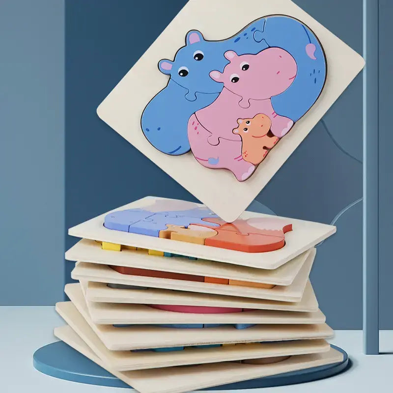 Family puzzle - Cognitive Spatial skill developing simple puzzle(1pc)