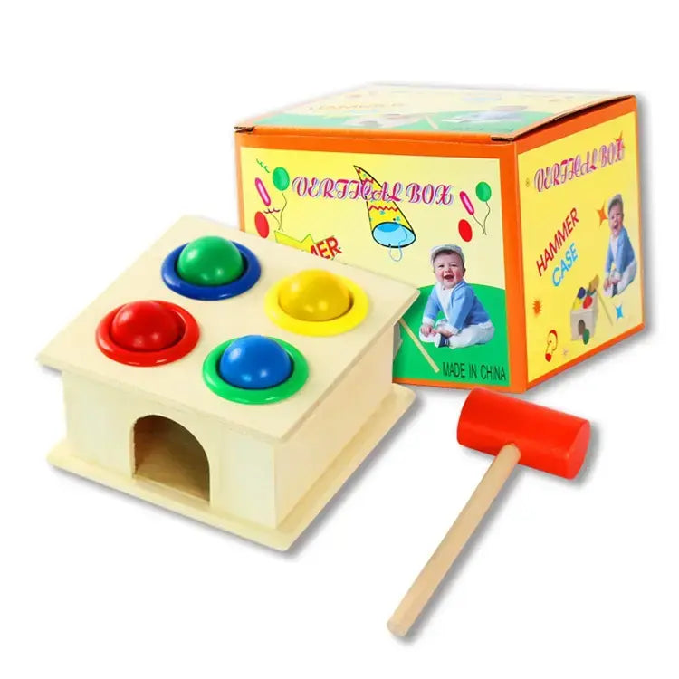 Wooden Hammering Ball Box – Fun Whac-a-Mole Game for Kids, Early Learning Educational Toy