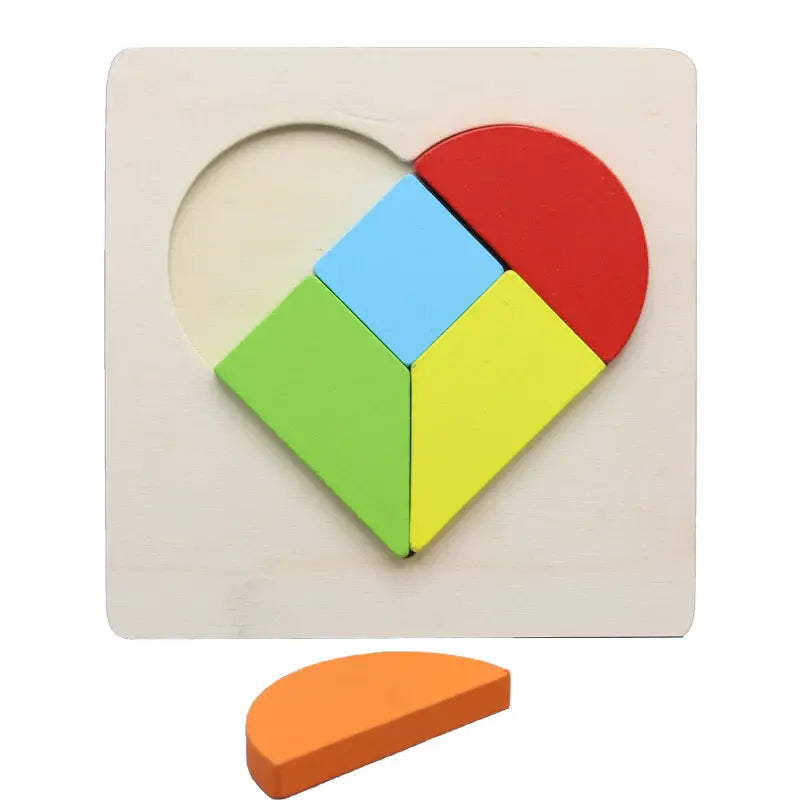 Wooden puzzle- heart design