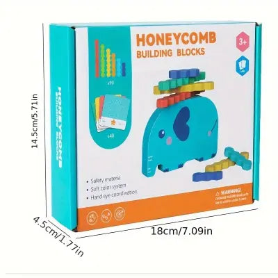 Honey comb color stick elephant balance