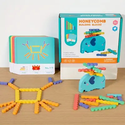 Honey comb color stick elephant balance
