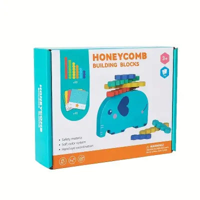 Honey comb color stick elephant balance