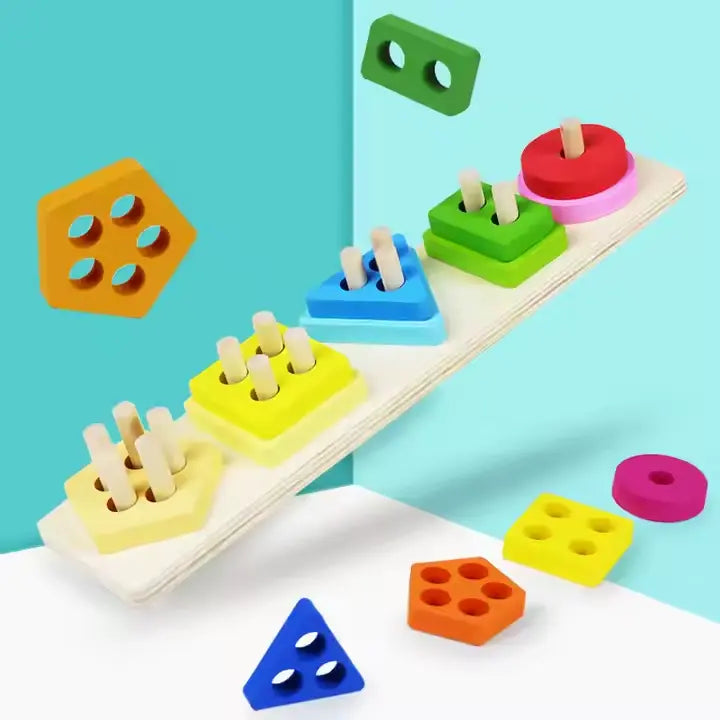 5 column shape sorter- small to big
