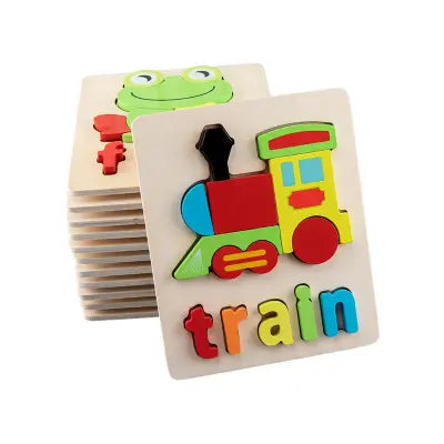 Wooden Alphabet Jigsaw Puzzle with Names- Random design