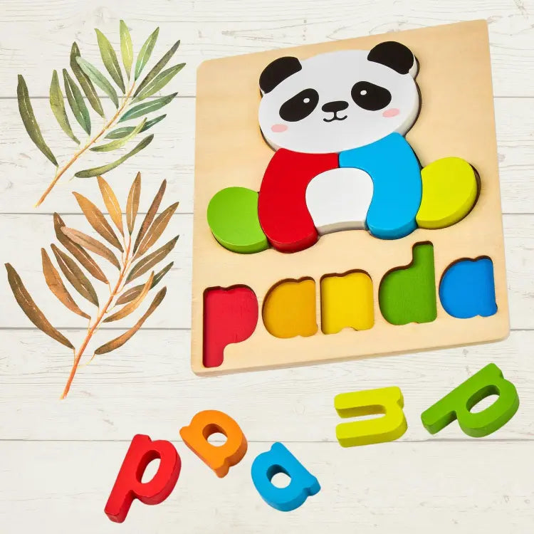 Wooden Alphabet Jigsaw Puzzle with Names- Random design
